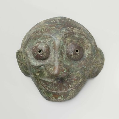 Chinese bronzen masker, ca.1100-800 v.Chr. door Unbekannt Unbekannt